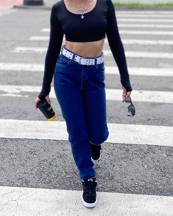 Jean momjeans azul oscuro
