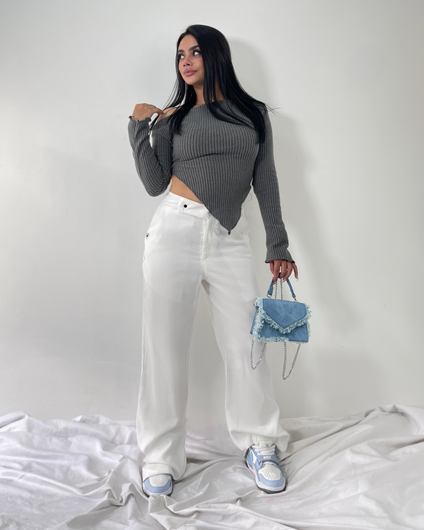 Pantalon old money blanco