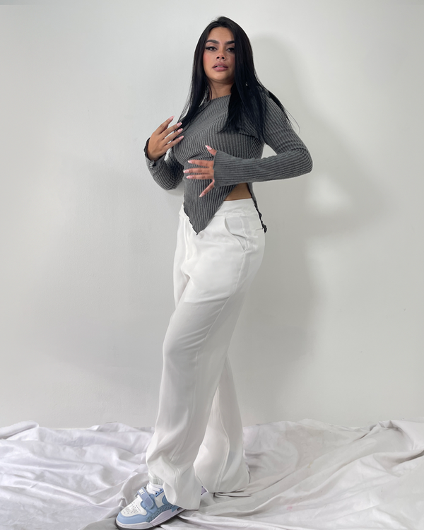 Pantalon old money blanco